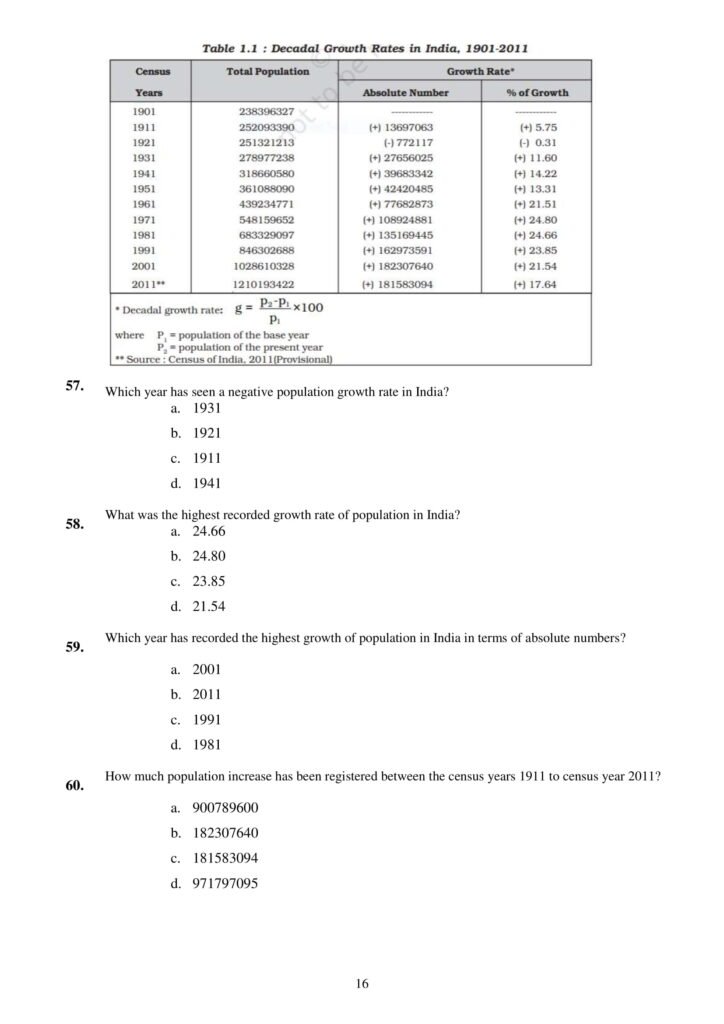 Geography SQP 16 min