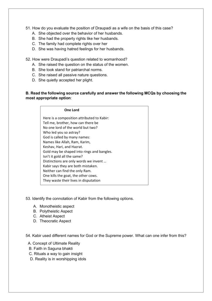 CBSE Class 12 History Sample Question Paper 2022 11 History SQP 11