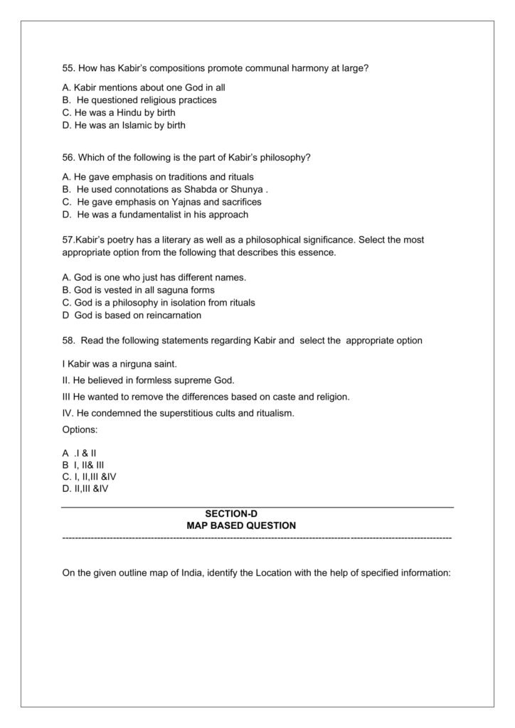 CBSE Class 12 History Sample Question Paper 2022 12 History SQP 12