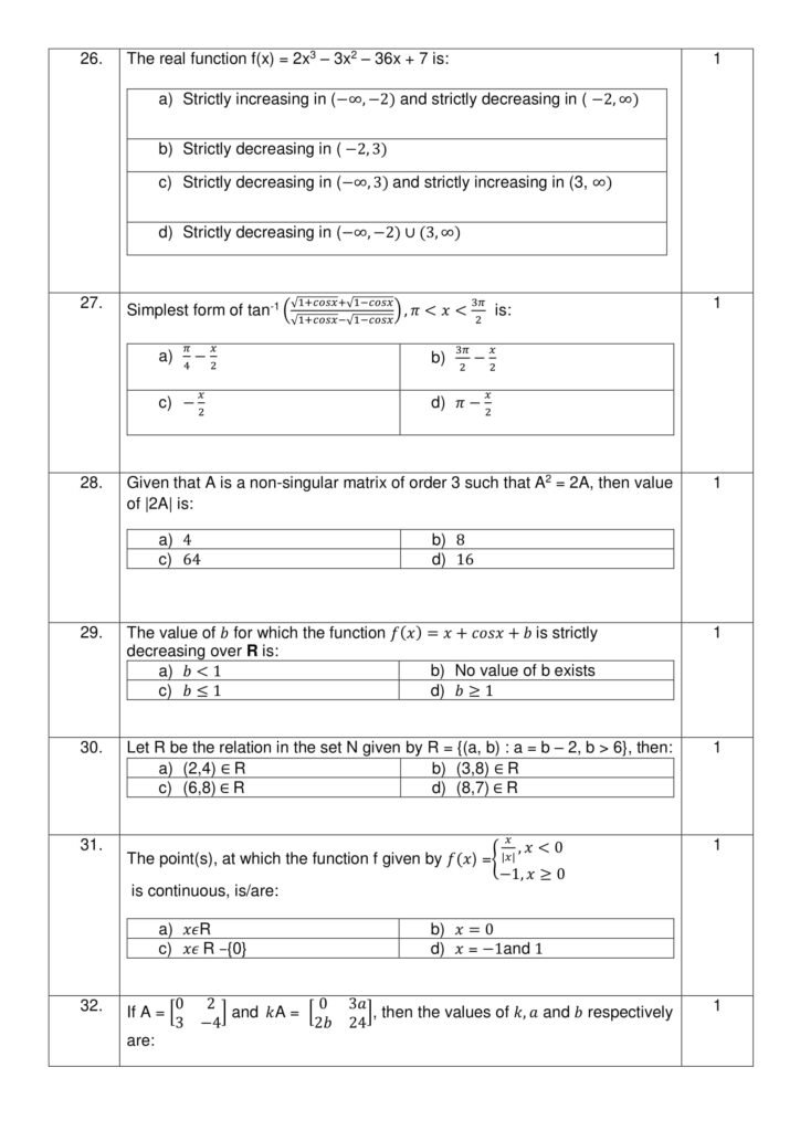 CBSE Class 12 Maths Sample Question Paper 2022 5 Maths SQP 5