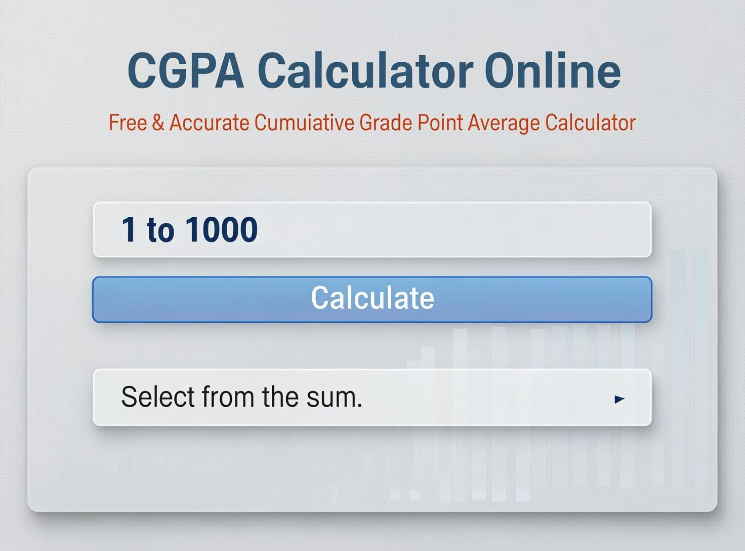 Screenshot of a free online CGPA calculator showing input fields for semesters and grades to accurately calculate cumulative grade point average.