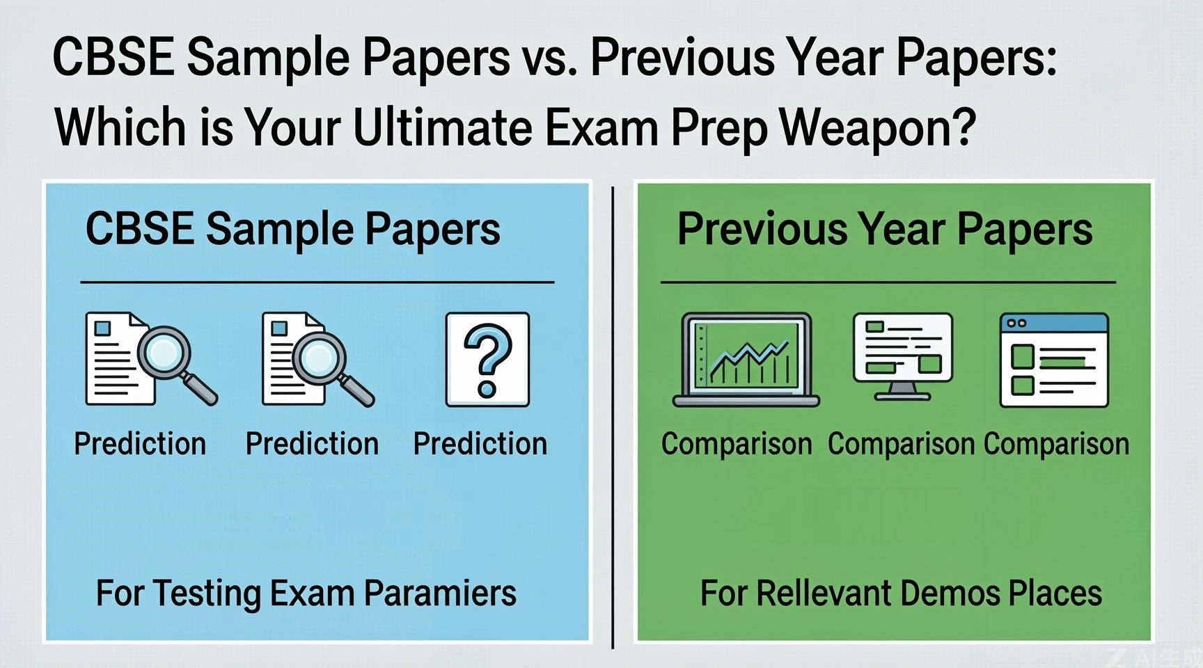 Student comparing CBSE sample papers and previous year question papers to prepare for Class 10 and Class 12 board exams.