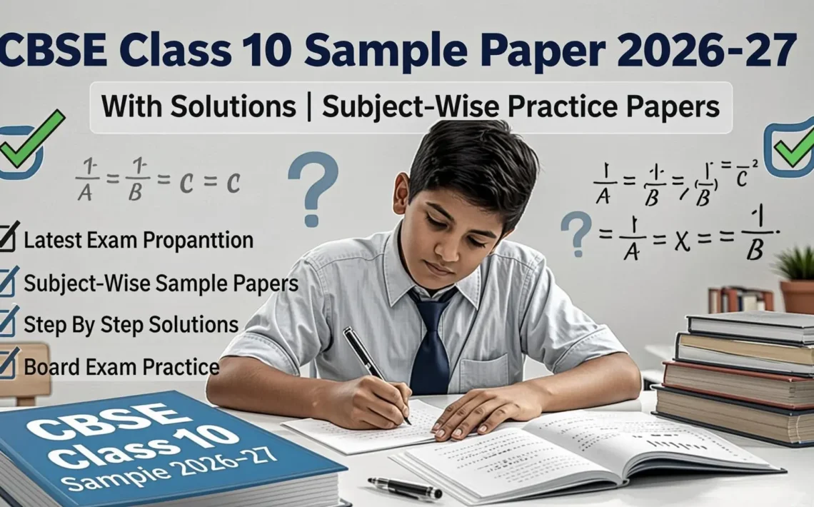 CBSE Class 10 Sample Paper 2026-27 with Solutions | Free Practice Sets