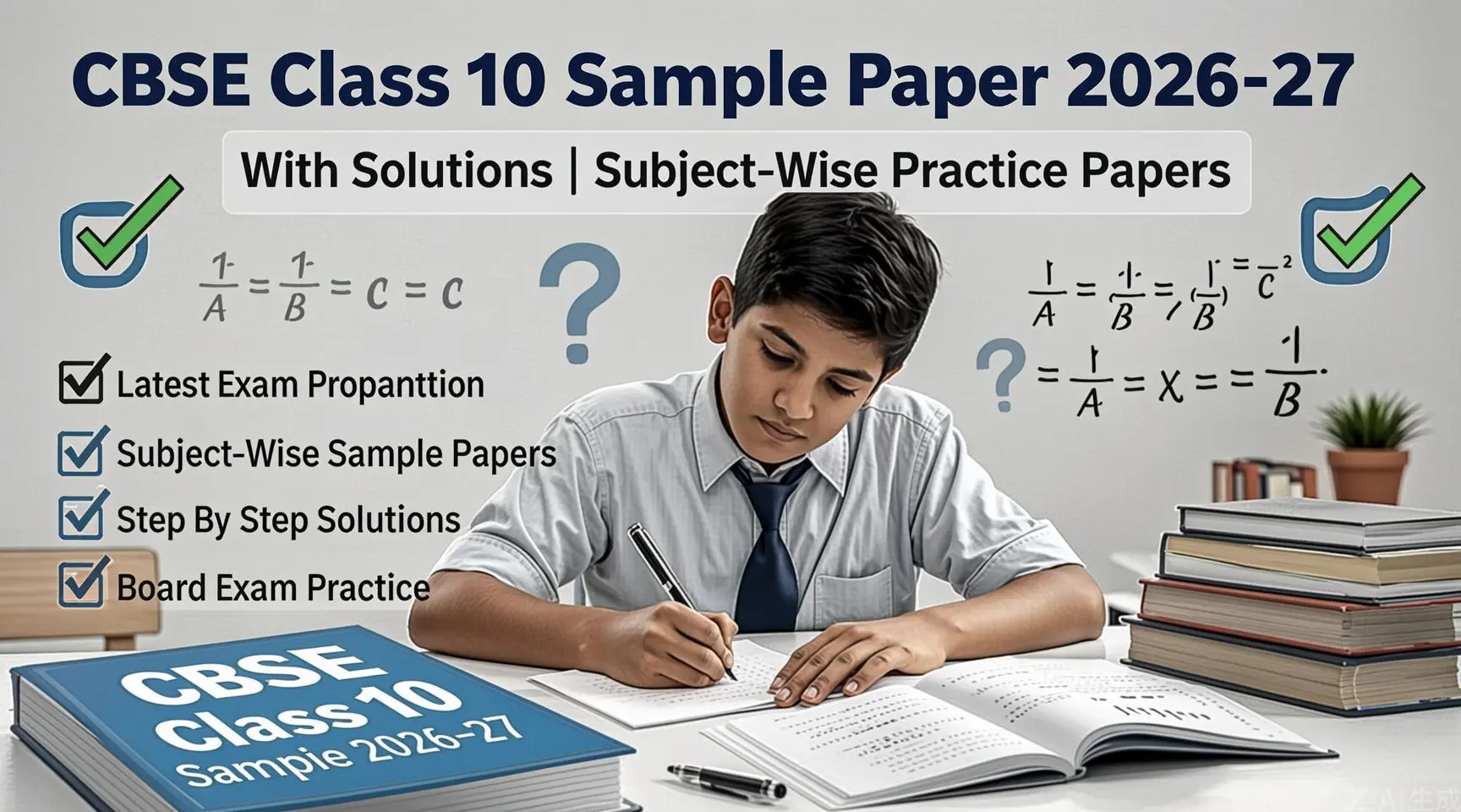 CBSE Class 10 Sample Paper 2026-27 with Solutions | Free Practice Sets
