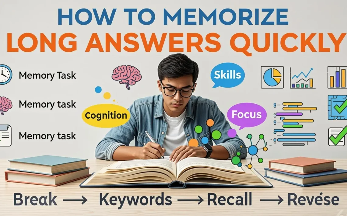 How to memorize long answers quickly using easy study techniques