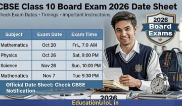 CBSE Class 10 Board Exam 2026 Date Sheet