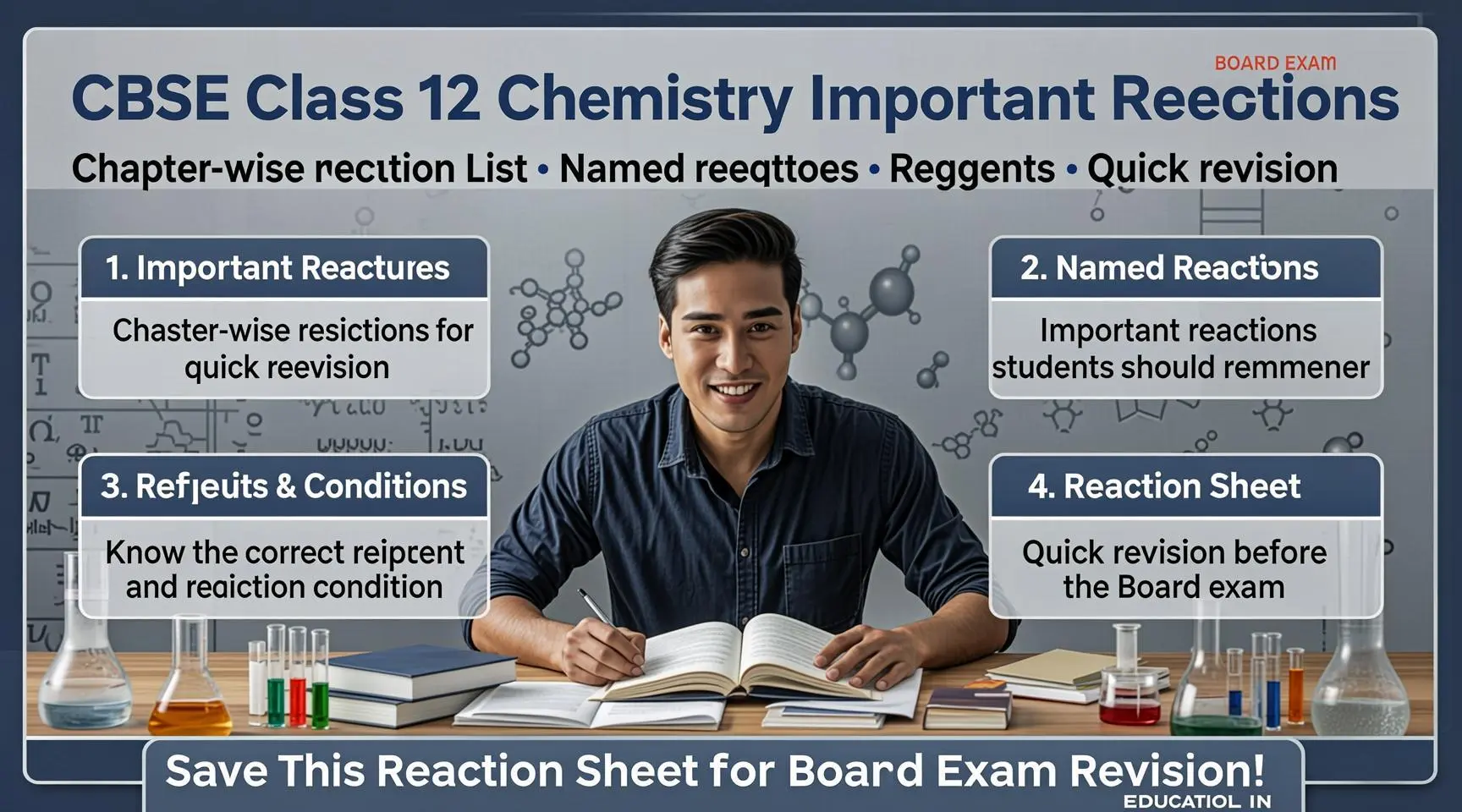 CBSE Class 12 Chemistry Important Reactions