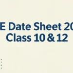 Expected CBSE Date Sheet 2027 for Class 10 and Class 12 board exams showing exam timeline.