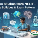 A complete guide to the CCC Exam Syllabus 2026 NIELIT, featuring an illustration of a student studying computer concepts, MS Office, internet, and digital payments with the text "CCC Exam Syllabus 2026".