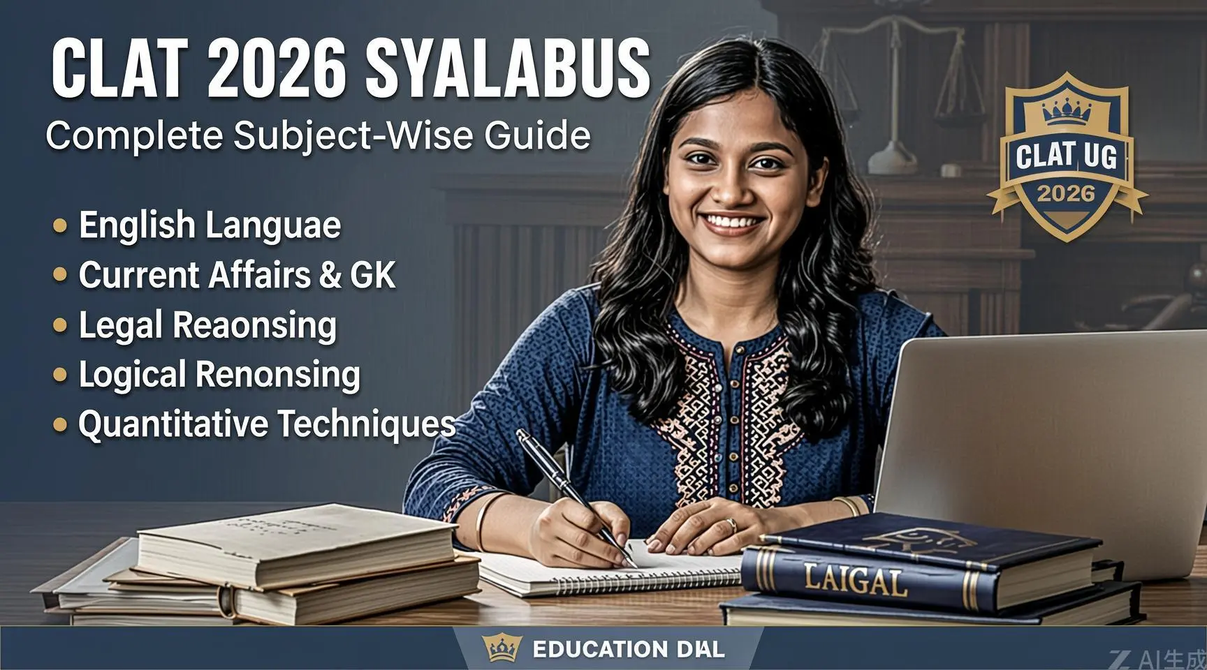CLAT 2026 Syllabus subject-wise guide