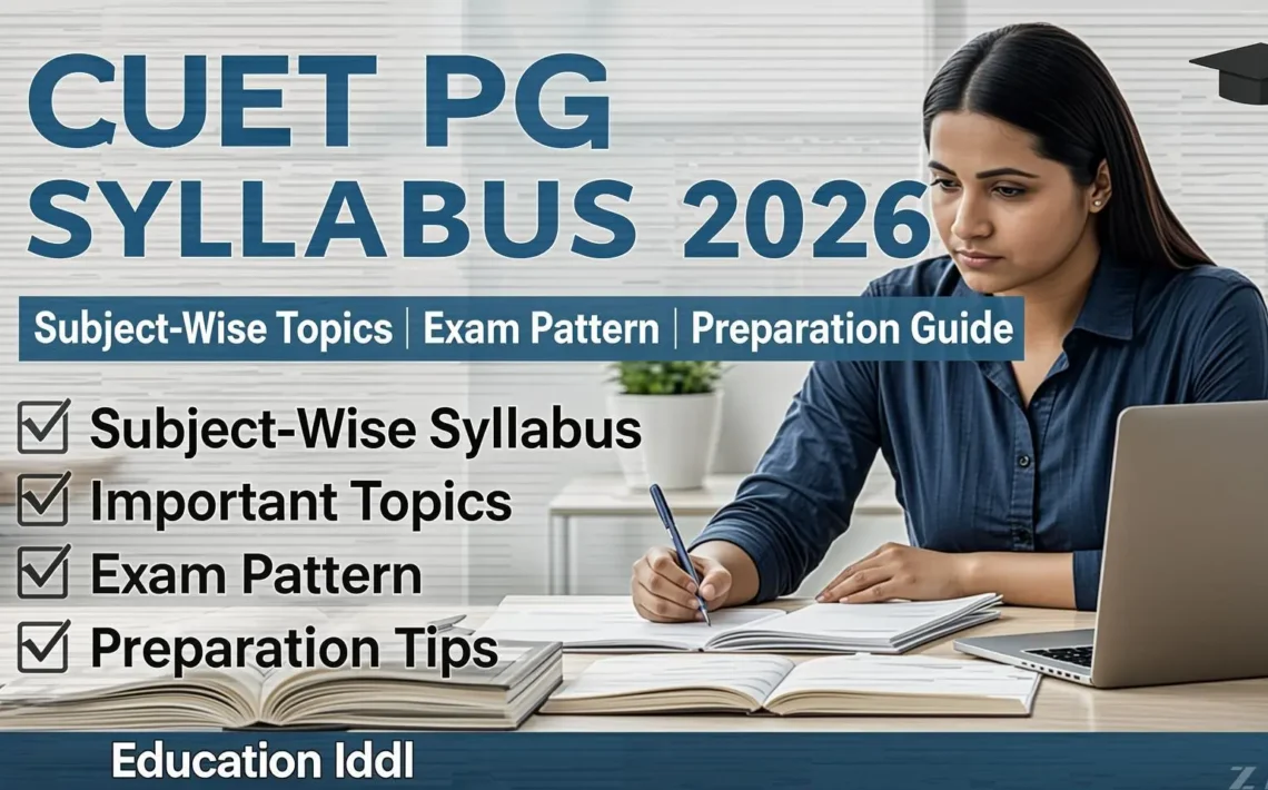 CUET PG Syllabus 2026 subject-wise details and exam pattern overview