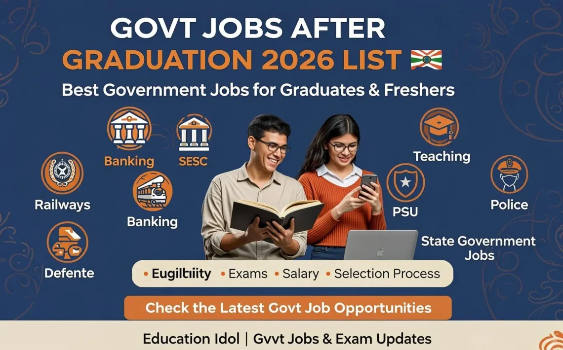 Govt Jobs After Graduation 2026 List
