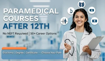 Student exploring paramedical courses after 12th including nursing, physiotherapy and lab technology for a healthcare career