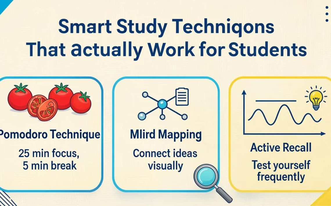Student using smart study techniques for effective learning and better exam preparation.