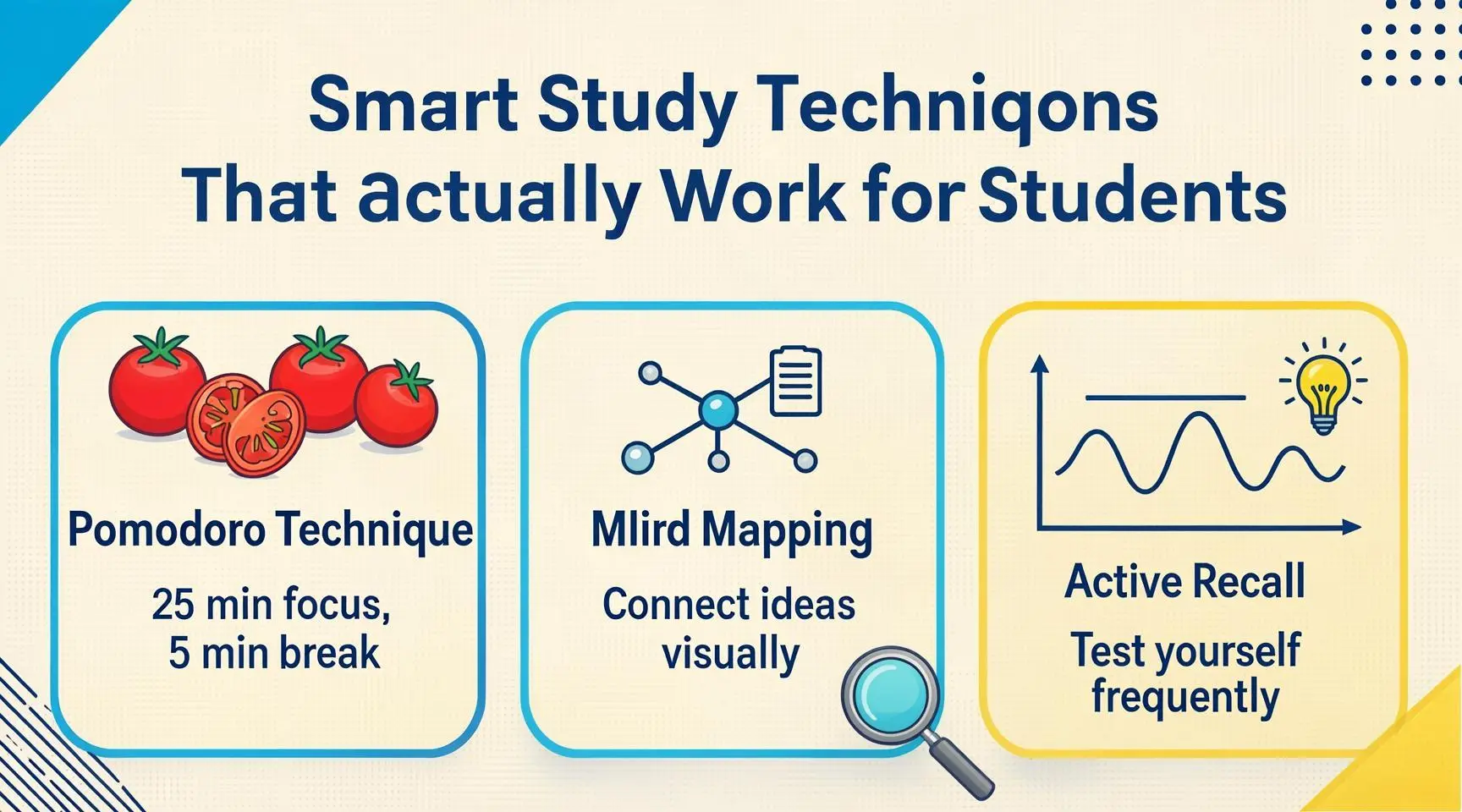 Student using smart study techniques for effective learning and better exam preparation.