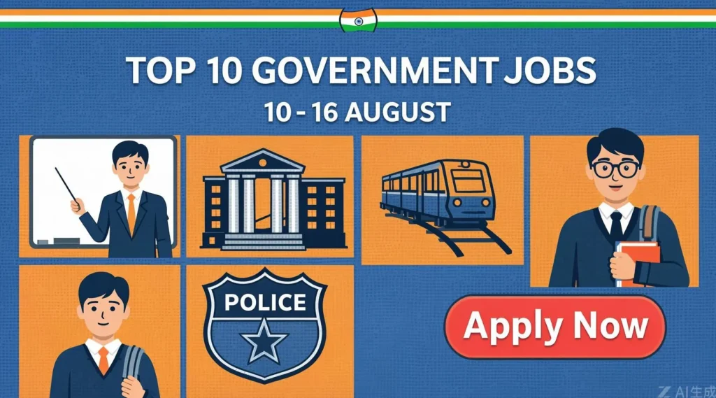 Top 10 Government Jobs This Week 10–16 August 2026