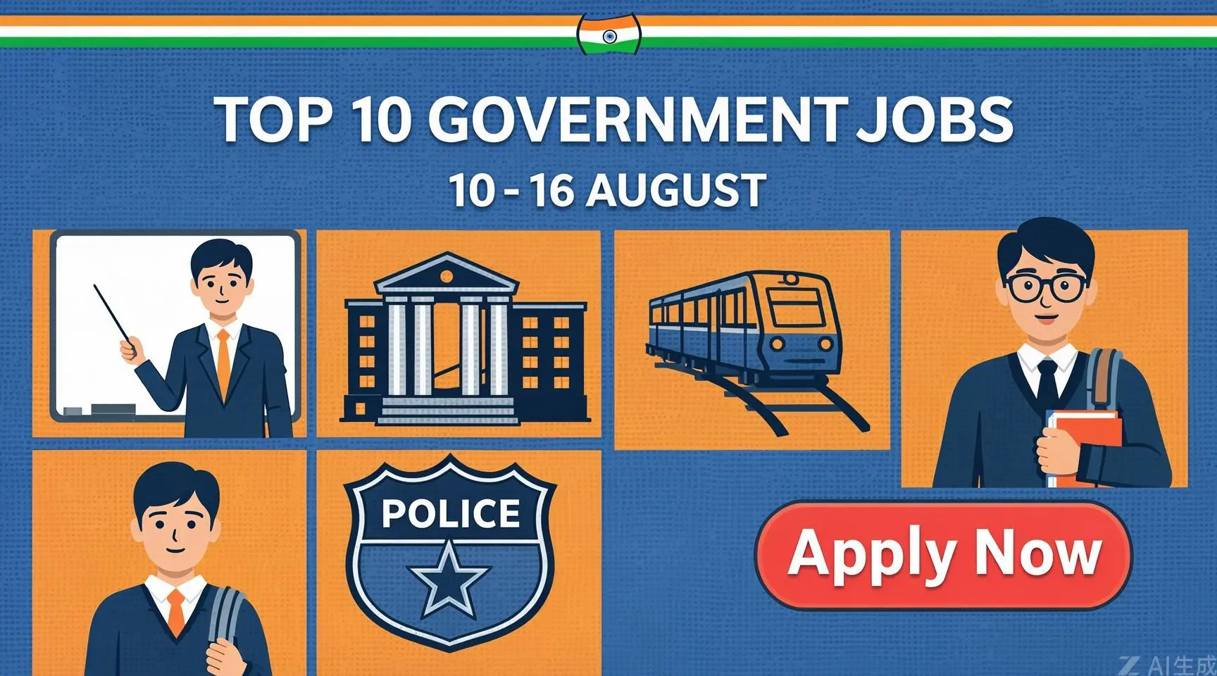 Top 10 Government Jobs This Week 10–16 August 2026