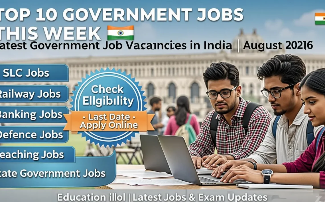 Top 10 Government Jobs This Week in India