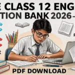 Preview of the CBSE Question Bank Class 12 English PDF Download featuring sample papers and study material.