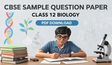 Preview of the CBSE Sample Question Paper Class 12 Biology PDF Download, showing important exam questions and guidelines.