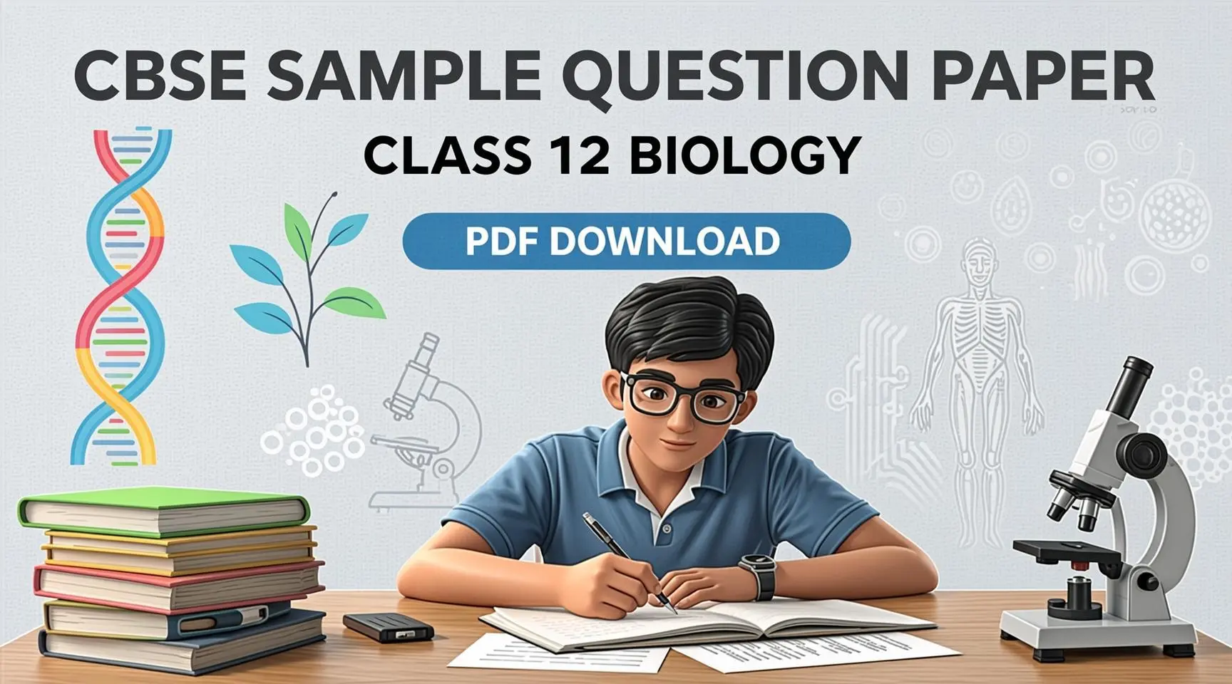 CBSE Sample Question Paper Class 12 Biology PDF Download for Academic Year 2026-27 1 Preview of the CBSE Sample Question Paper Class 12 Biology PDF Download, showing important exam questions and guidelines.