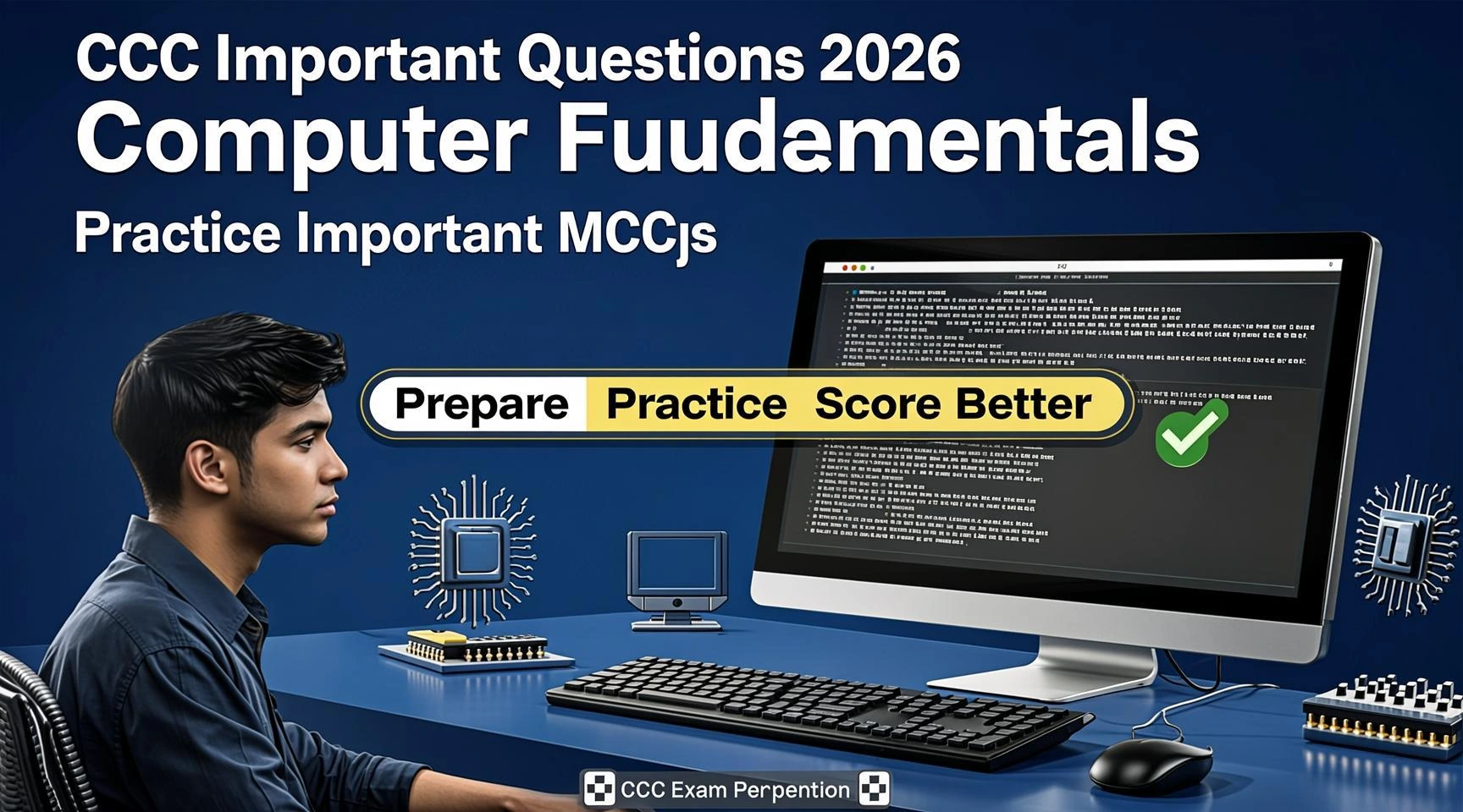 CCC Important Questions: Computer Fundamentals MCQs & Answers 1 CCC Important Questions 2026 – Computer Fundamentals MCQs